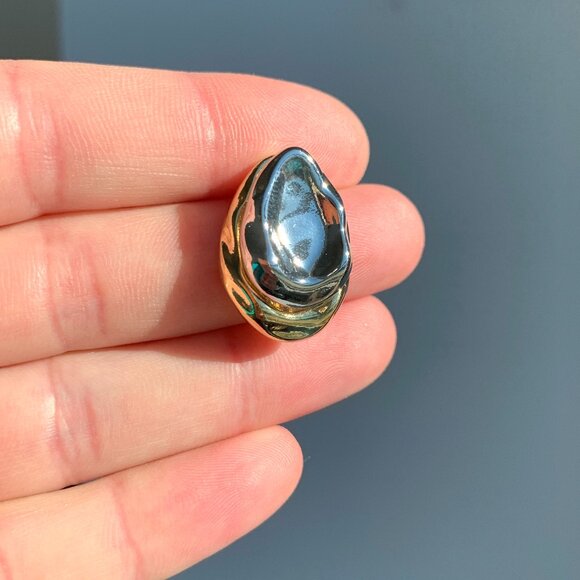 NEW~ Anthropologie The Petra Mixed Flat Post Earrings - Picture 9 of 9